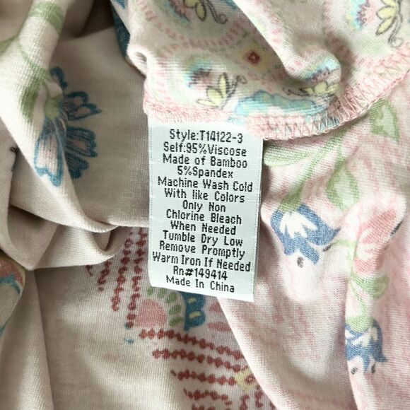 Johnny Was Floral Abstract Print Blouse in Pink Size Medium - Picture 6 of 6